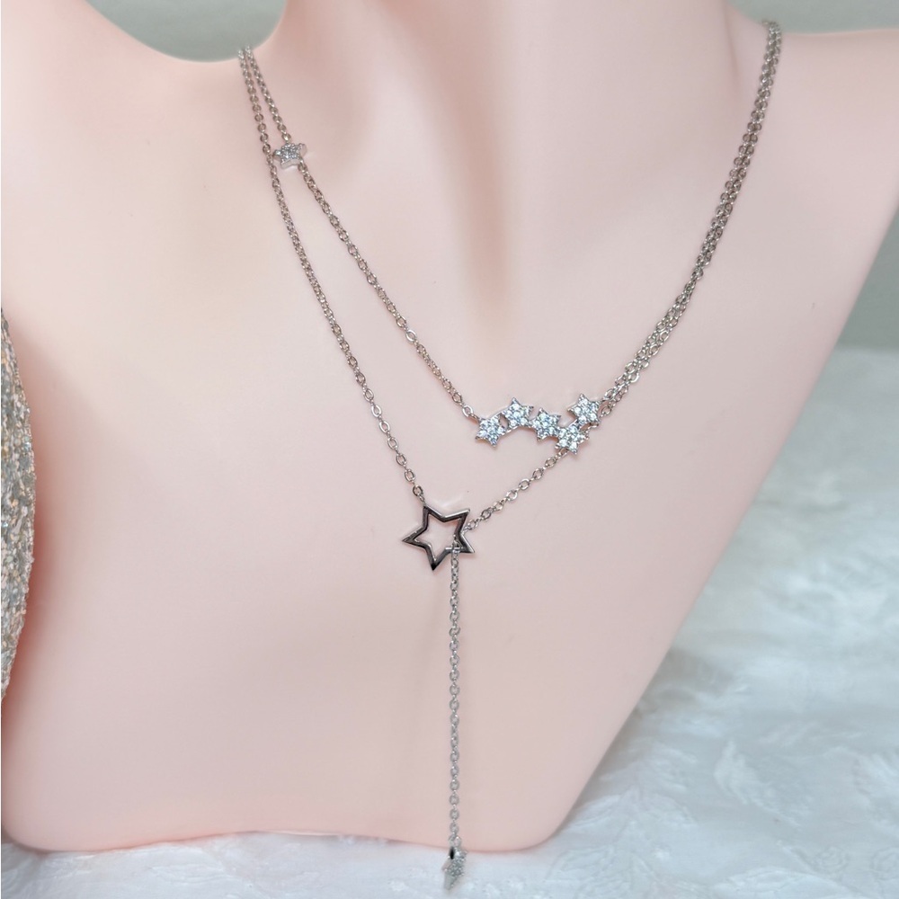 ⚜️ Silver Star Constellation Necklace - Picture 4 of 5
